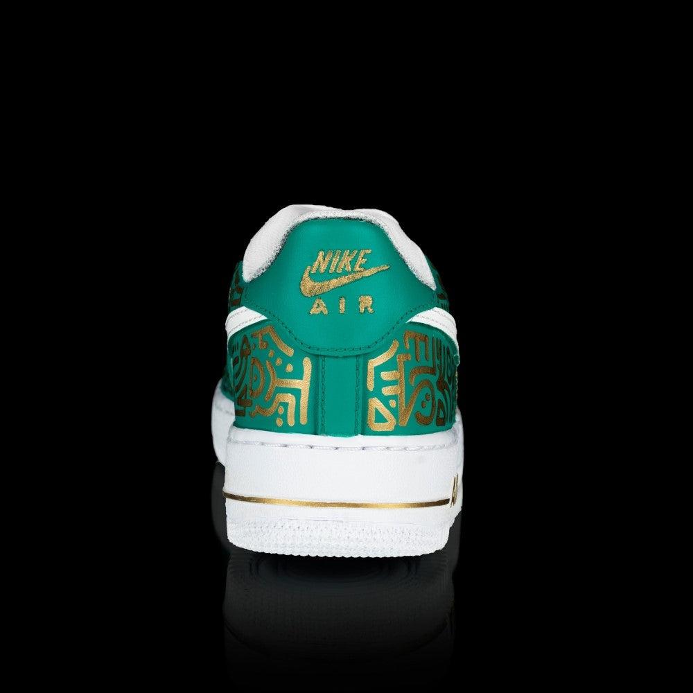 Green Gold Doodle Custom Air Force 1-shecustomize
