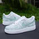 Green Paisley Air Force 1s Custom Shoes Sneakers-shecustomize