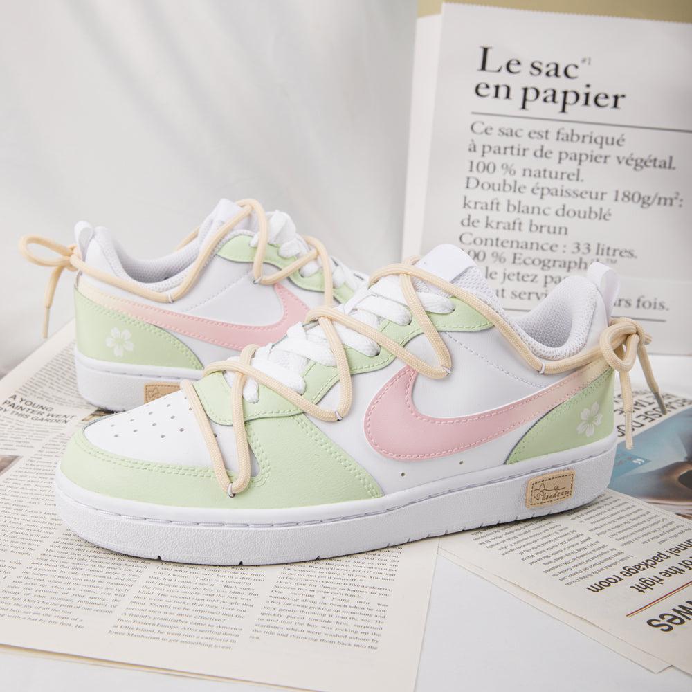 Green Pink Nike Count Custom Shoes Sneakers-shecustomize