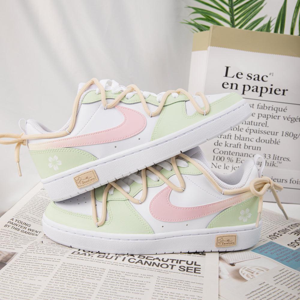 Green Pink Nike Count Custom Shoes Sneakers-shecustomize