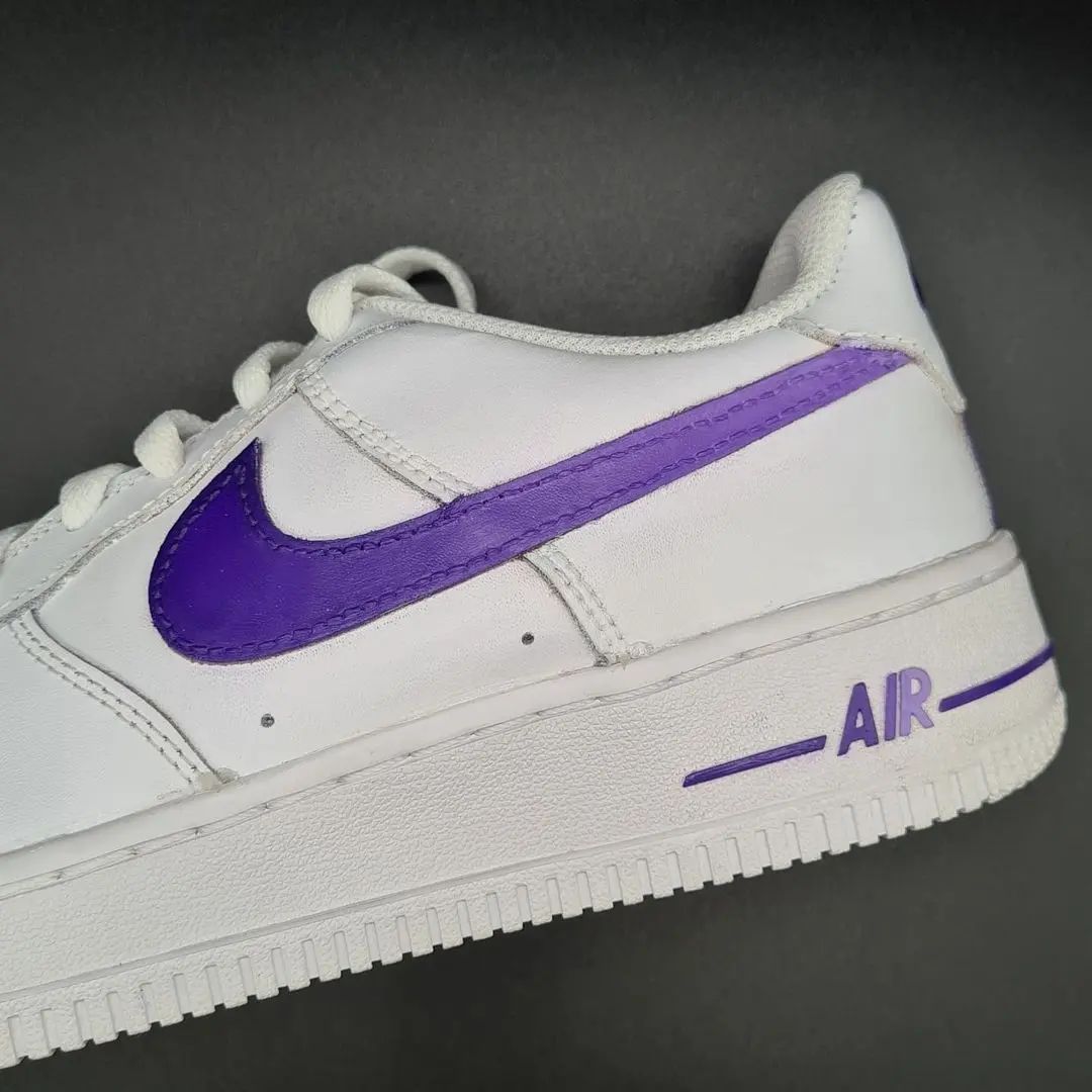 Green Purple Custom Air Force 1-shecustomize