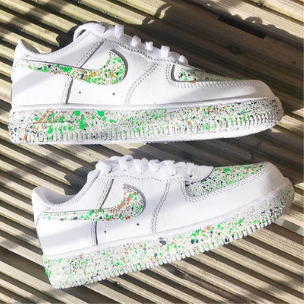 Green Splash Custom Air Force 1-shecustomize