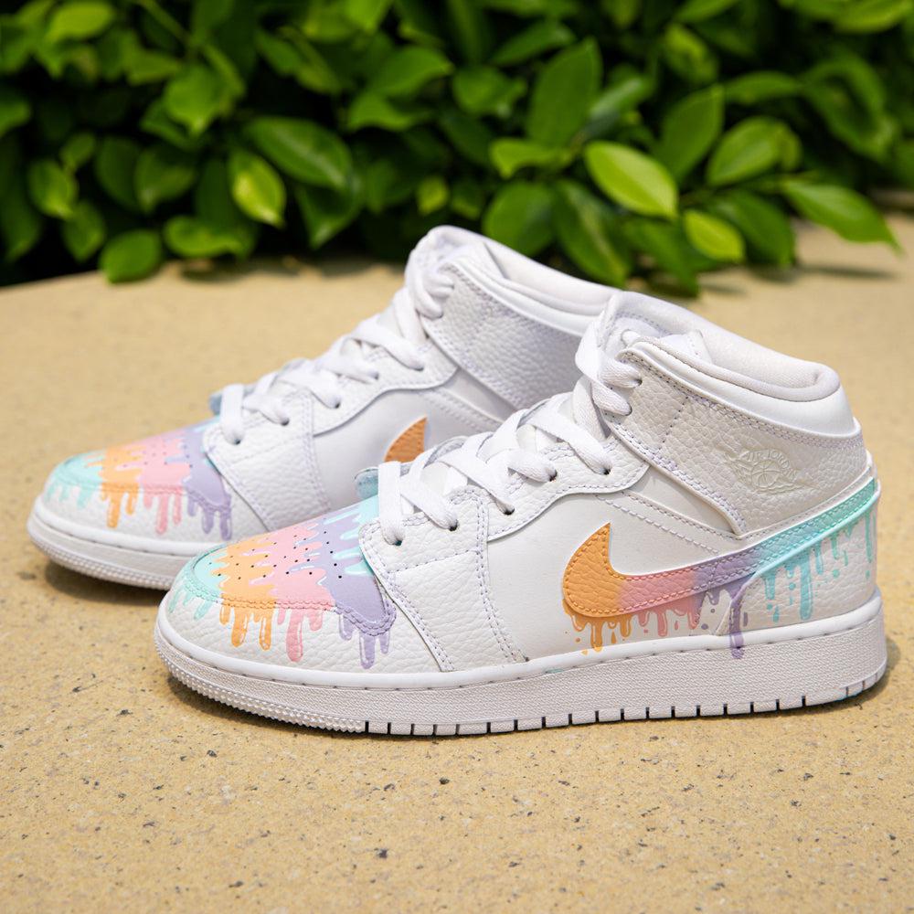 Ice Cream Colorful Drip Air Force 1s Custom Shoes Sneakers-shecustomize