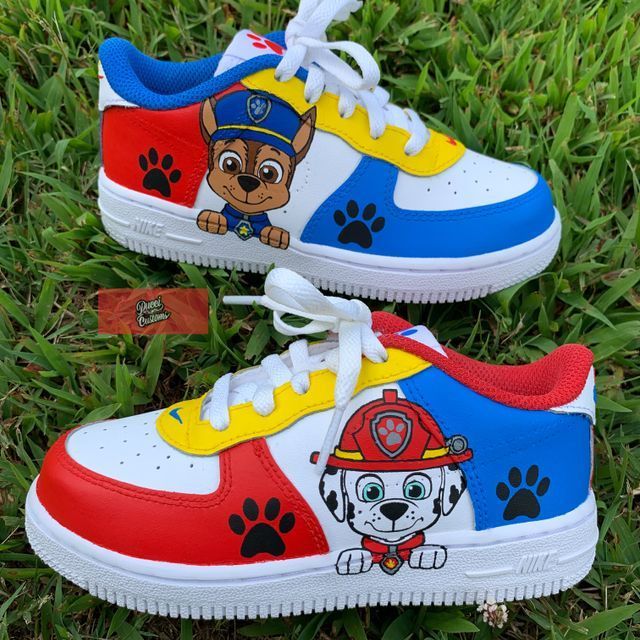 Custom Air Force 1 Red Blue Paw Patrol Cartoon