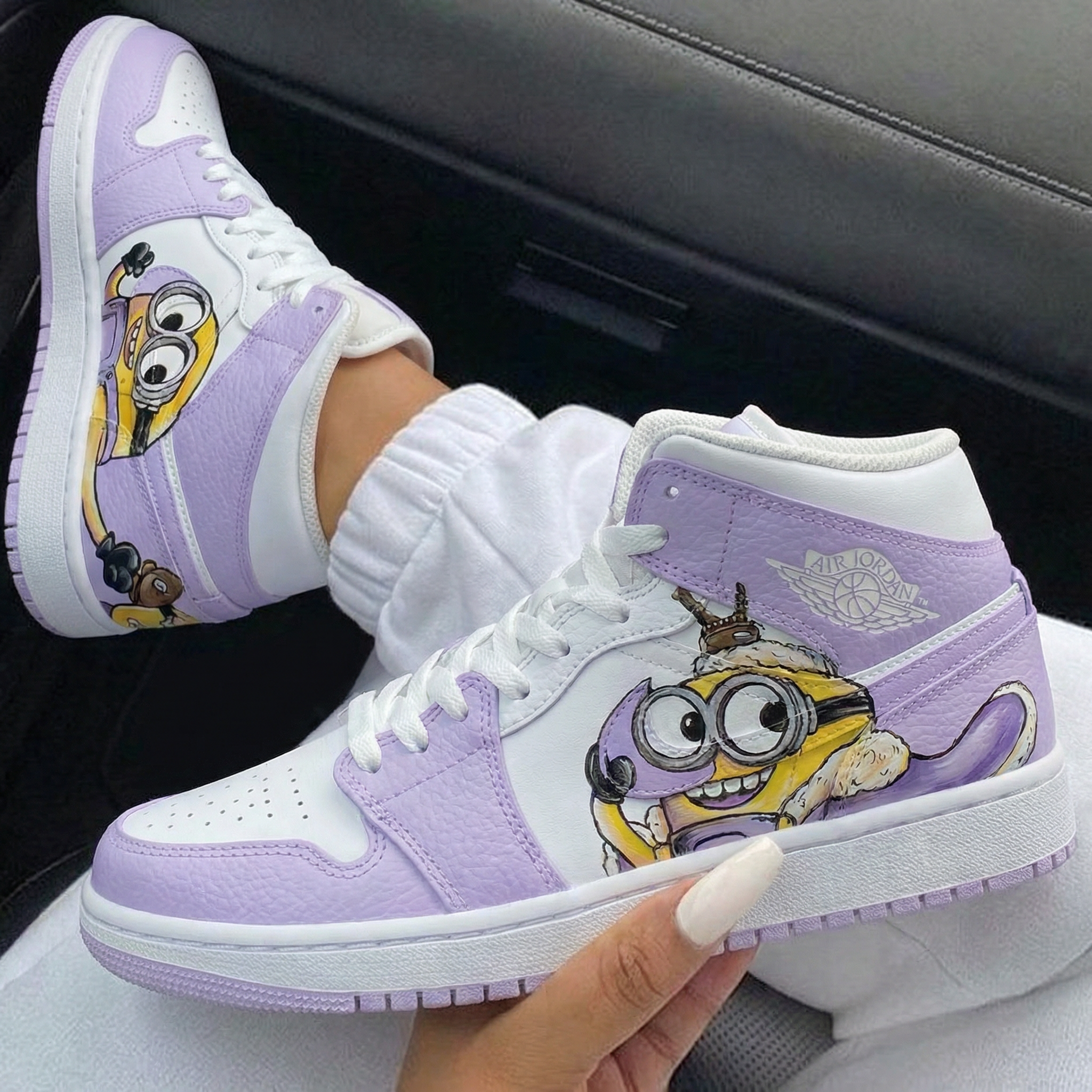 Lavender Minion Custom Air Jordan 1-shecustomize
