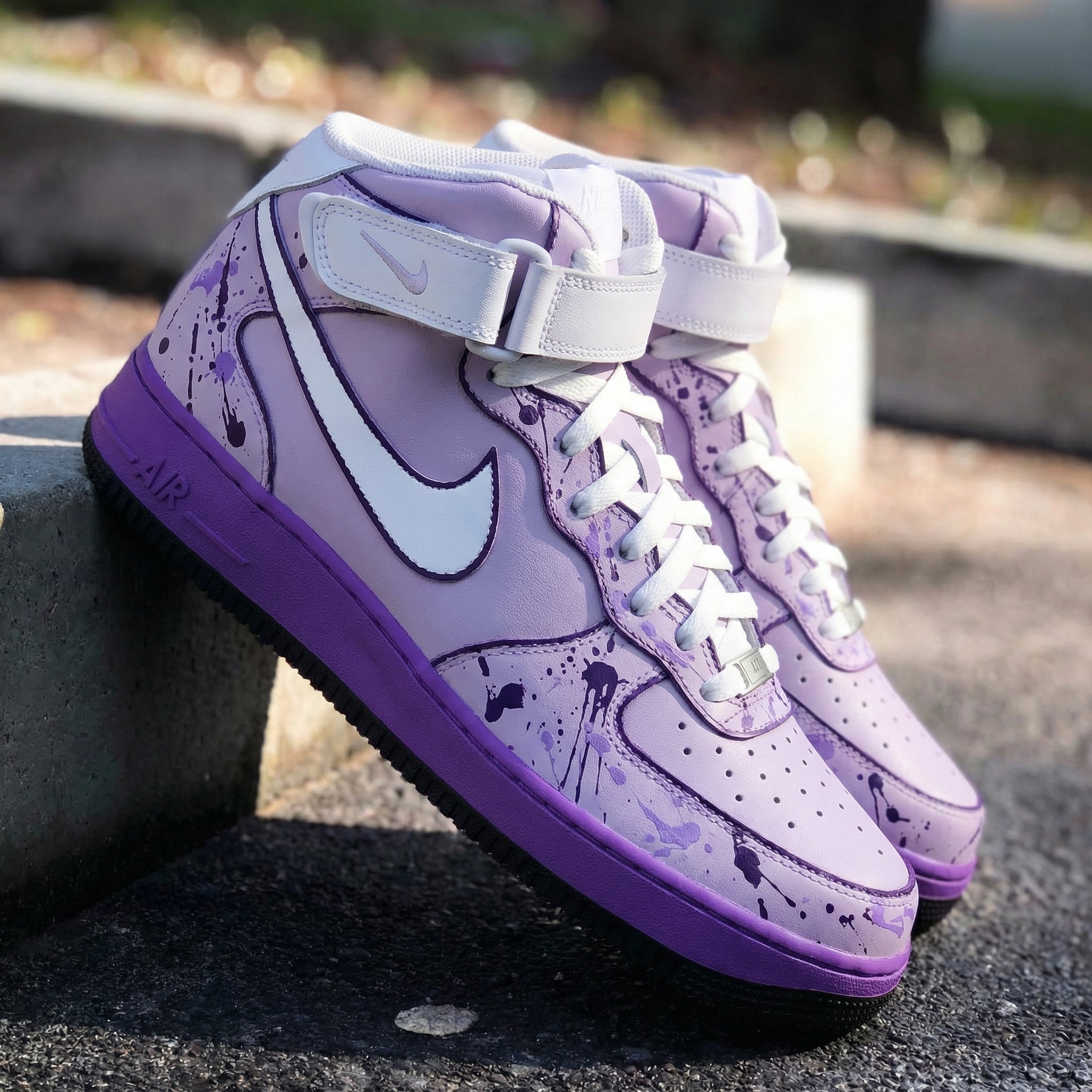 Lavender Splash Custom Air Force 1-shecustomize