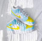 Light Blue Yellow Swoosh Custom Air Jordan 1-shecustomize