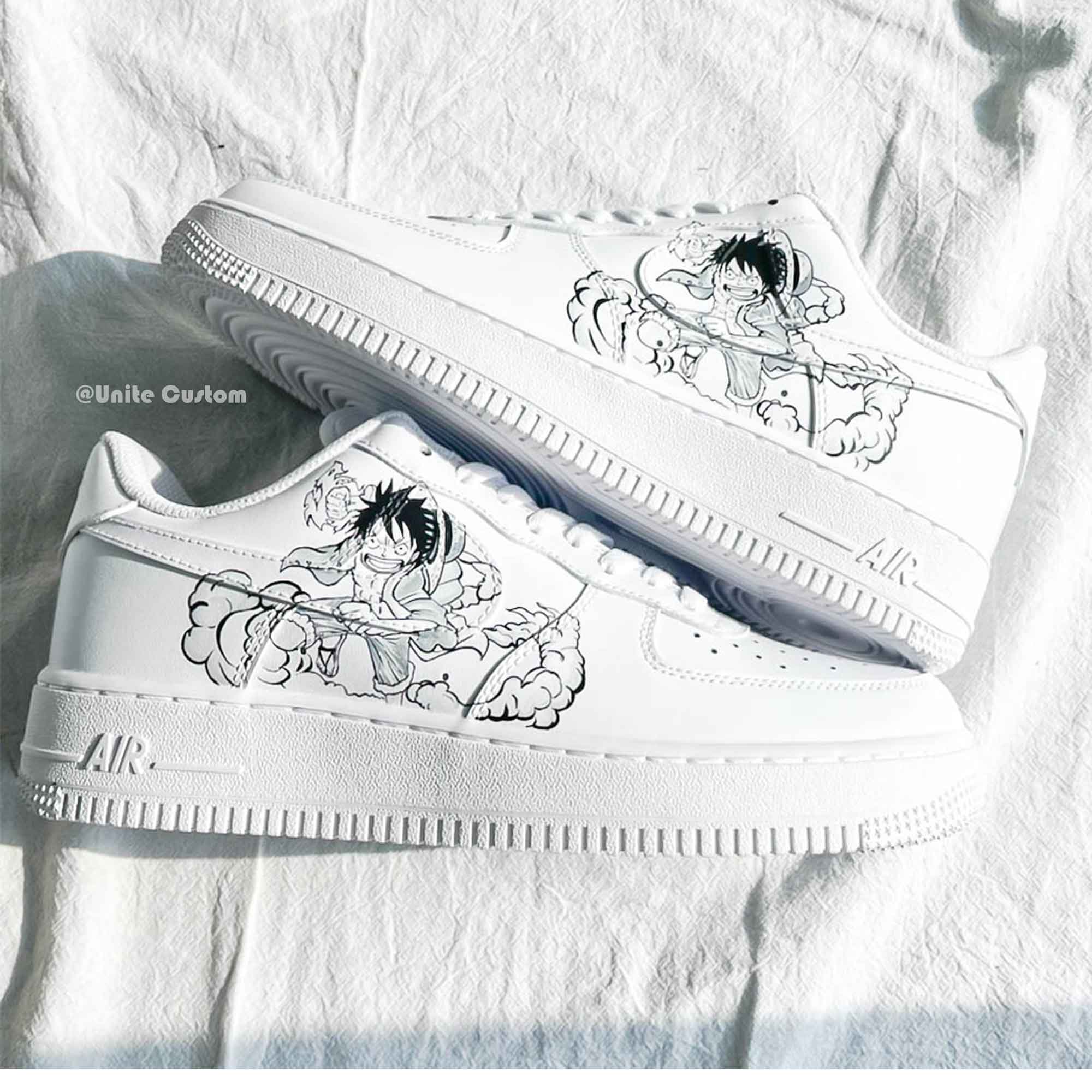 One Piece Luffy Custom Air Force 1-shecustomize