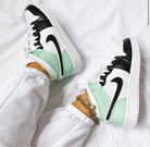 Mint Green Black Swoosh Custom Air Jordan 1-shecustomize