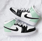 Mint Green Black Swoosh Custom Air Jordan 1-shecustomize