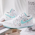 Mint Green Splash Ink Air Jordan 1 Custom Shoes Sneakers-shecustomize
