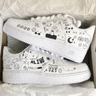 Monochrome Grunge Custom Air Force 1-shecustomize