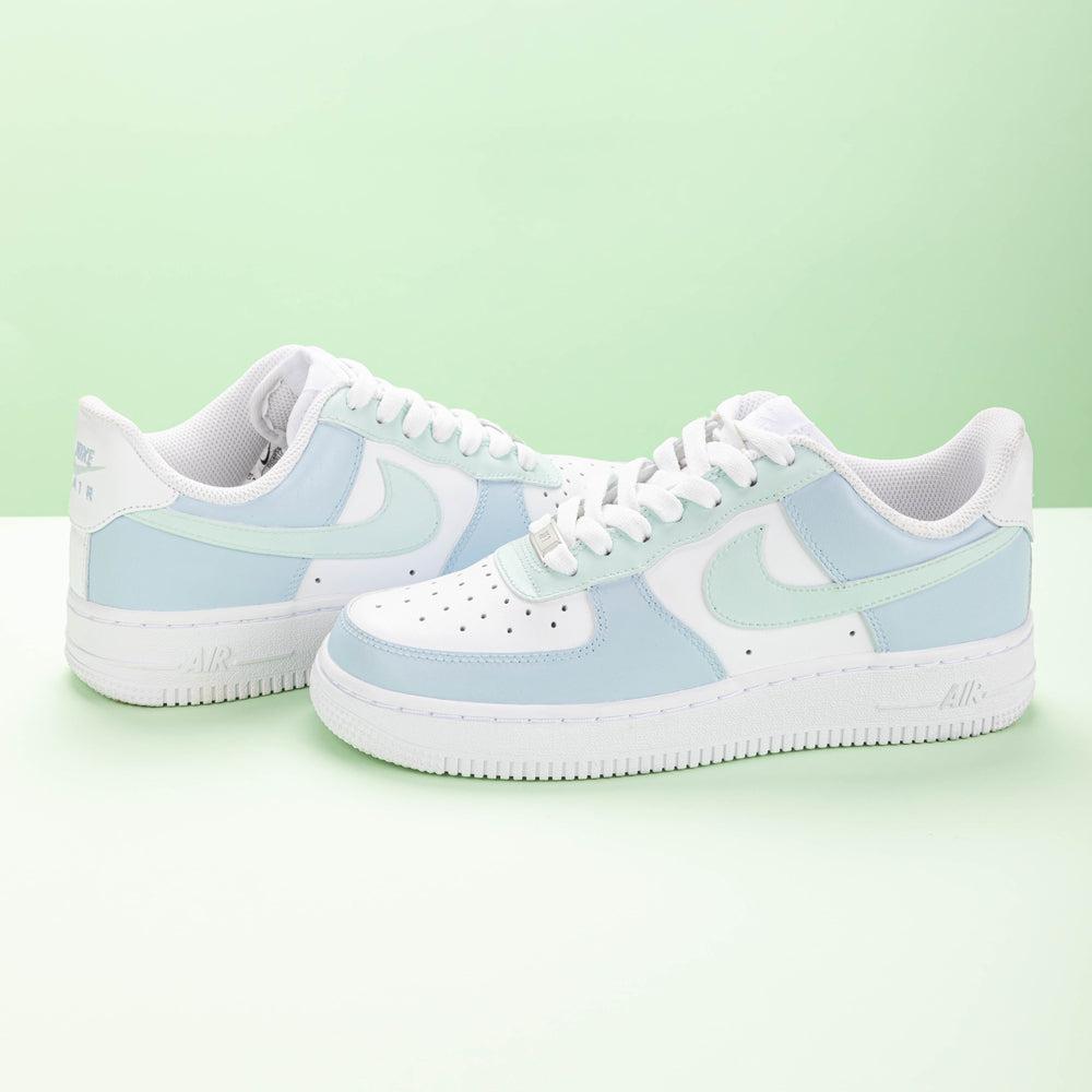 Morandi Blue Air Force 1s Custom Shoes Sneakers-shecustomize