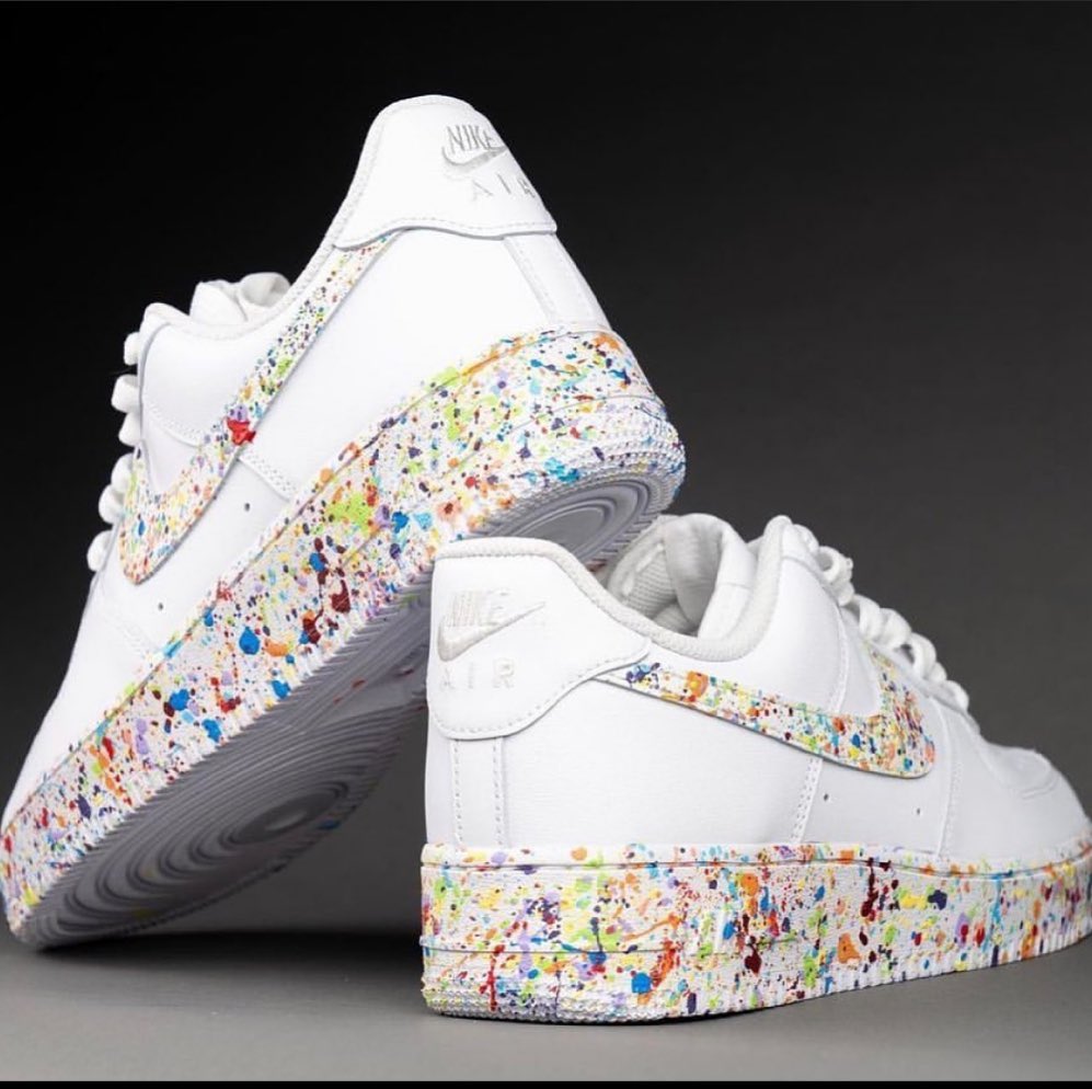 Multicolor Splatter Custom Air Force 1-shecustomize