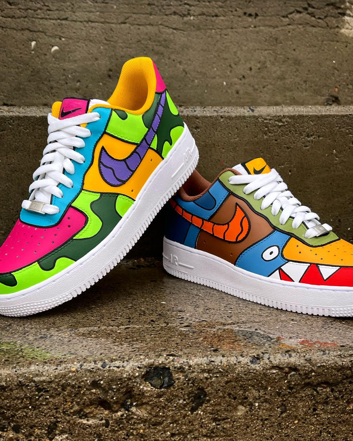 Multicolored Cartoon-themed Custom Air Force 1-shecustomize