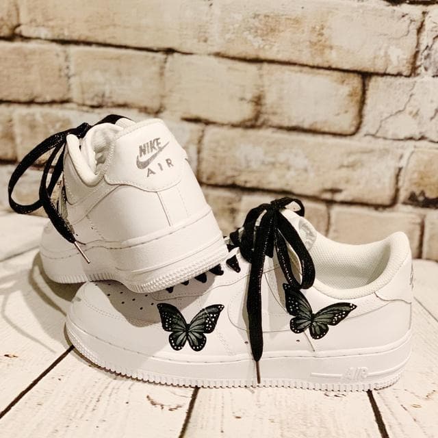 Mysterious Black Butterfly Custom Air Force 1-shecustomize