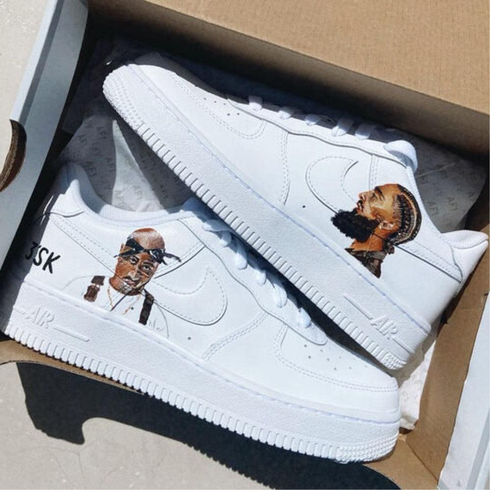 Nipsey Hussle X 2Pac Custom Air Force 1 â SHECUSTOMIZE