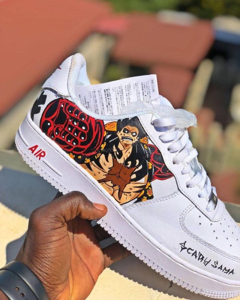 One Piece Luffy Amine Custom Air Force 1-shecustomize
