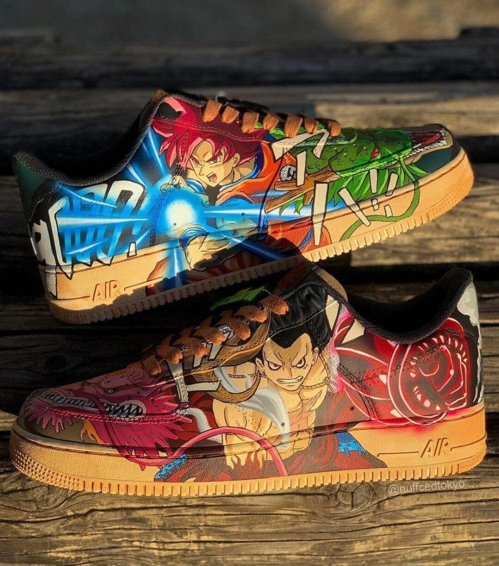 One Piece X Dragon Ball Amine Custom Air Force 1-shecustomize