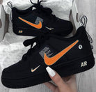 Orange Black Custom Air Force 1-shecustomize