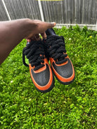 Orange Black Custom Air Force 1-shecustomize