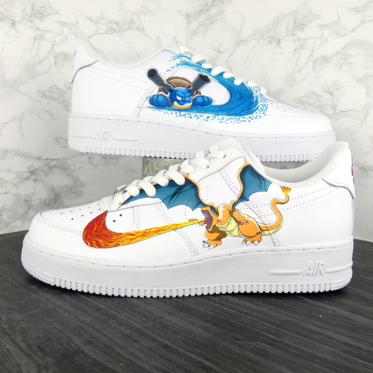Orange Blue Pokemon Custom Air Force 1-shecustomize