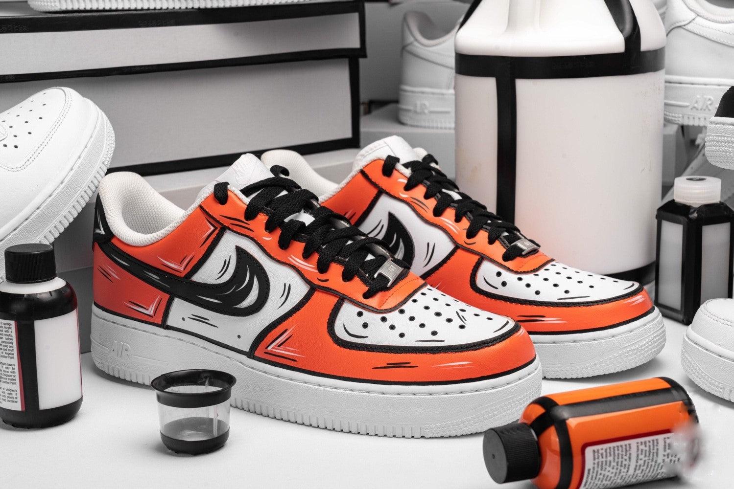 Orange Cartoon Custom Air Force 1-shecustomize