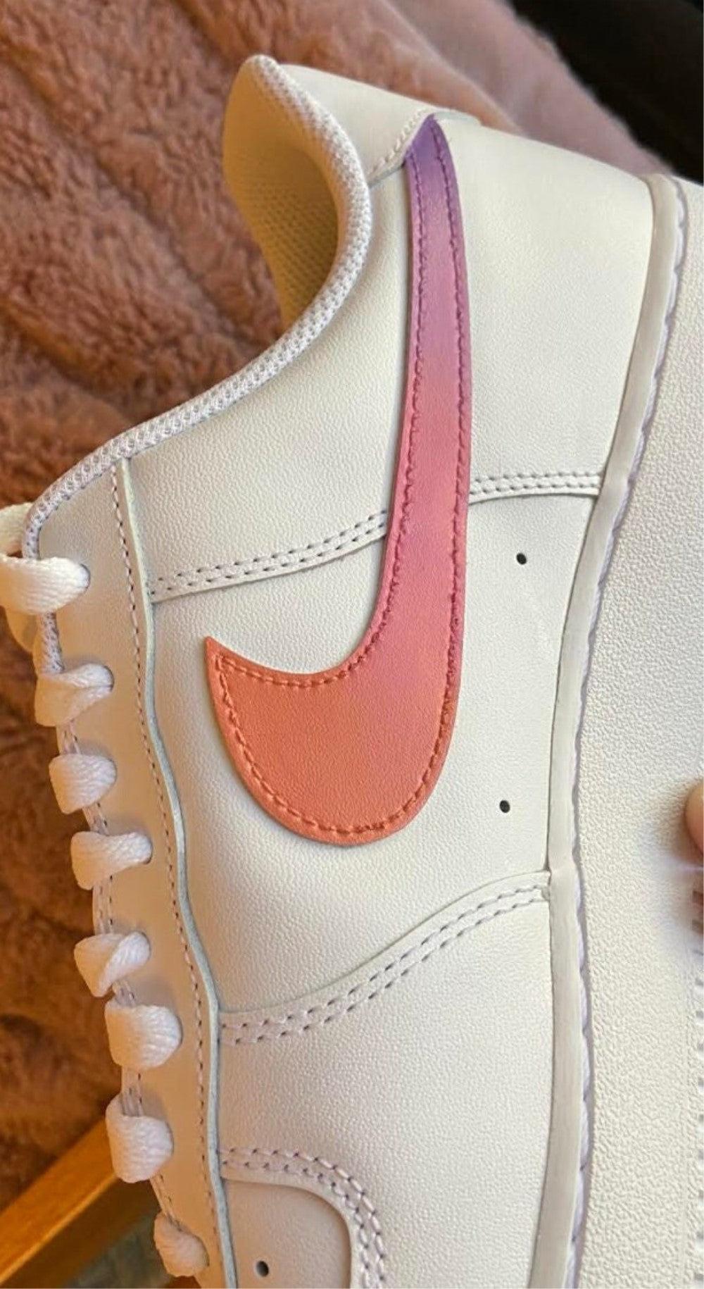 Orange Pink Custom Air Force 1-shecustomize