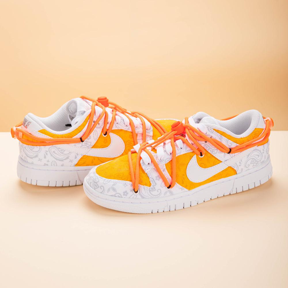 Paisley Orange Nike Dunk Custom Shoes Sneakers-shecustomize