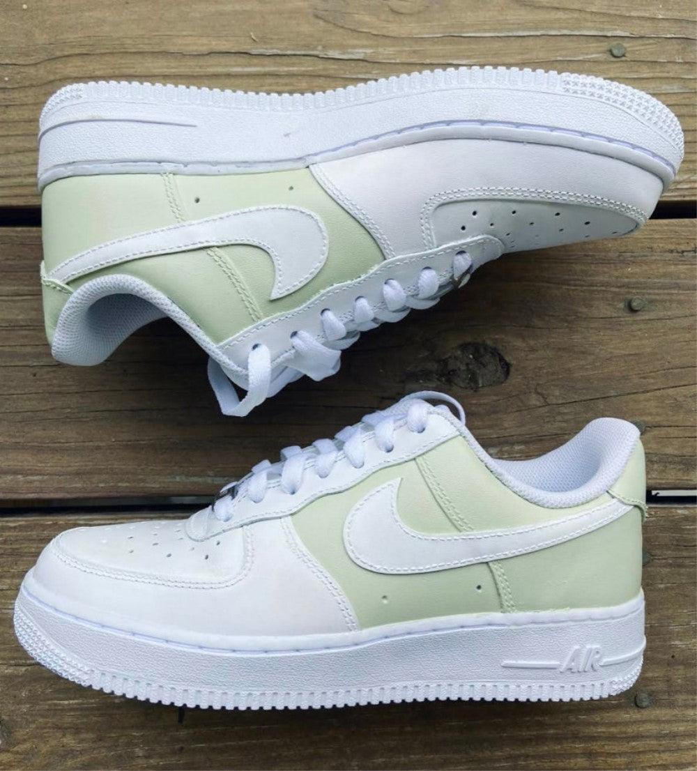 Pastel Green Custom Air Force 1-shecustomize