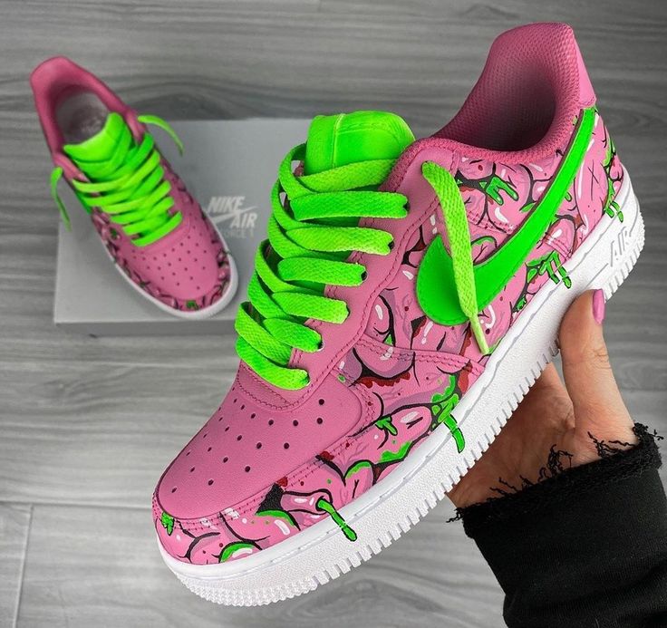 Pink Cherry Pattern Custom Air Force 1-shecustomize