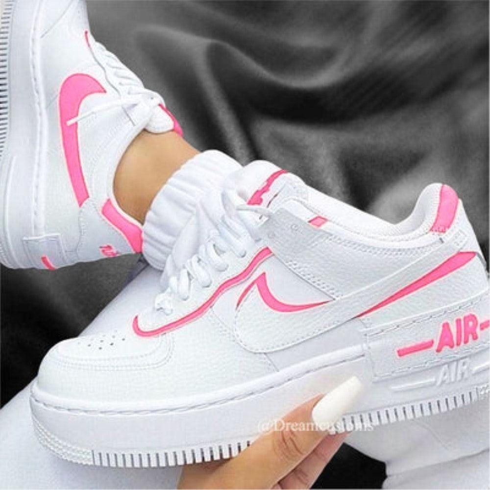 womens pink suede air force 1