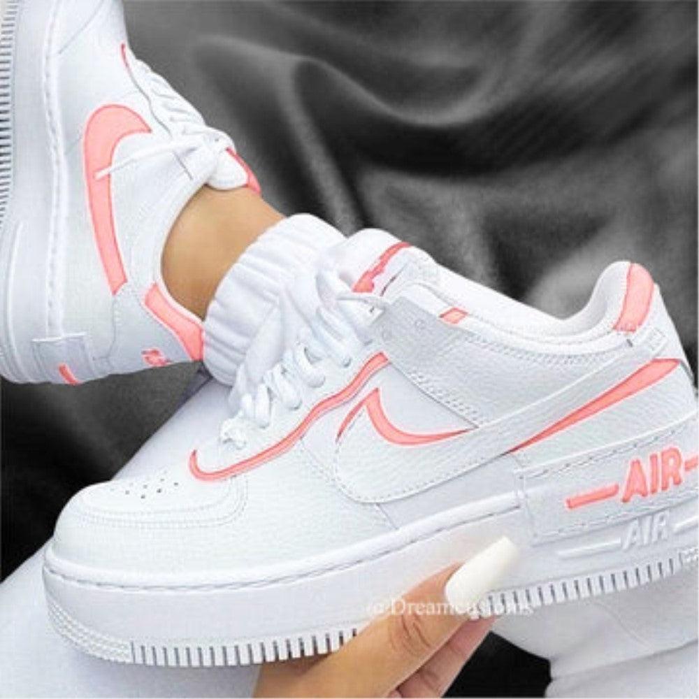 Pink Custom Air Force 1 Shadow-shecustomize