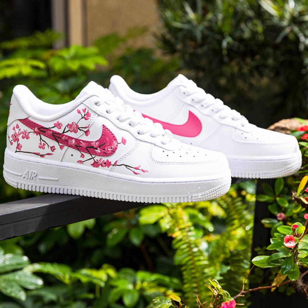 Pink Flowers Air Force 1s Custom Shoes Sneakers-shecustomize