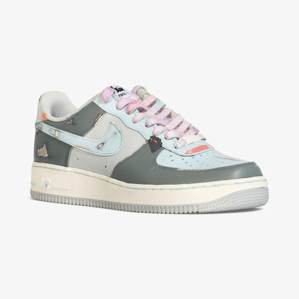 Pink Gray Blue Custom Air Force 1-shecustomize