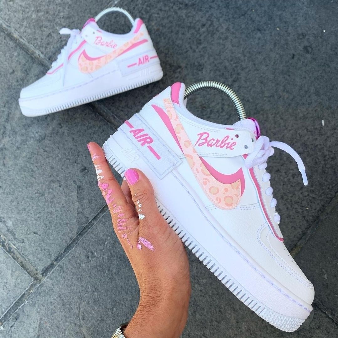 Pink Leopard Barbie Custom Air Force 1-shecustomize