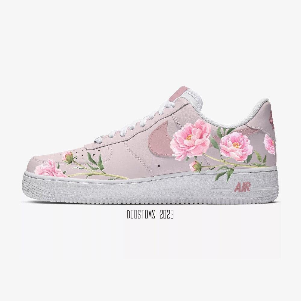 Pink Peony Flowers Custom Air Force 1-shecustomize