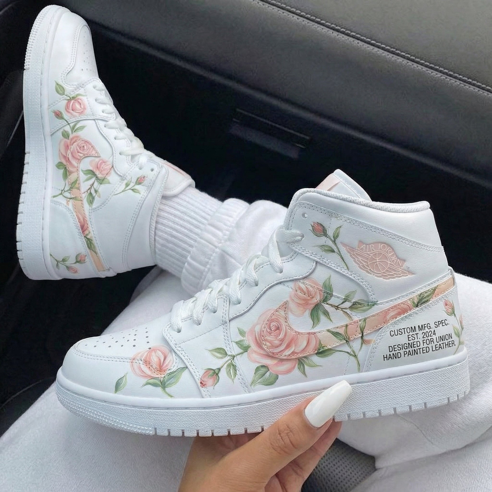 Pink Rose Custom Air Jordan 1-shecustomize