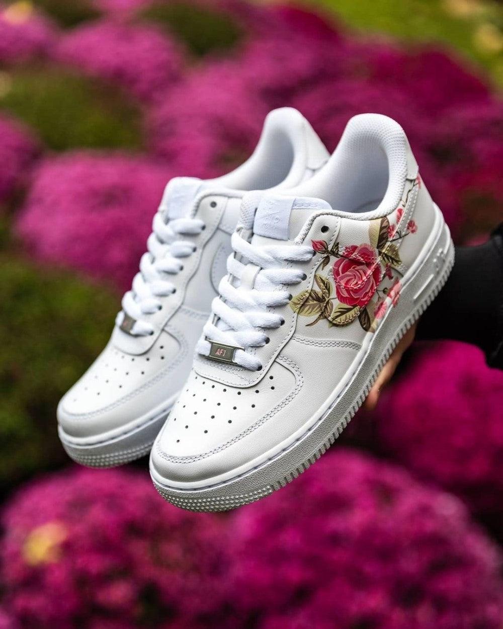 Pink Rose Flowers Custom Air Force 1-shecustomize