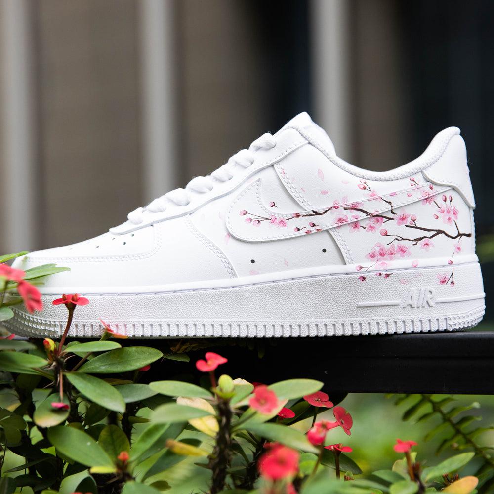 Pink Sakura Air Force 1s Custom Shoes Sneakers-shecustomize