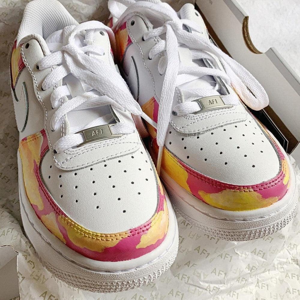 Pink Yellow Cloud Custom Air Force 1-shecustomize