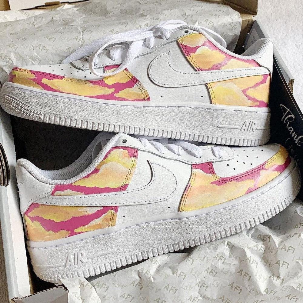 Pink Yellow Cloud Custom Air Force 1-shecustomize