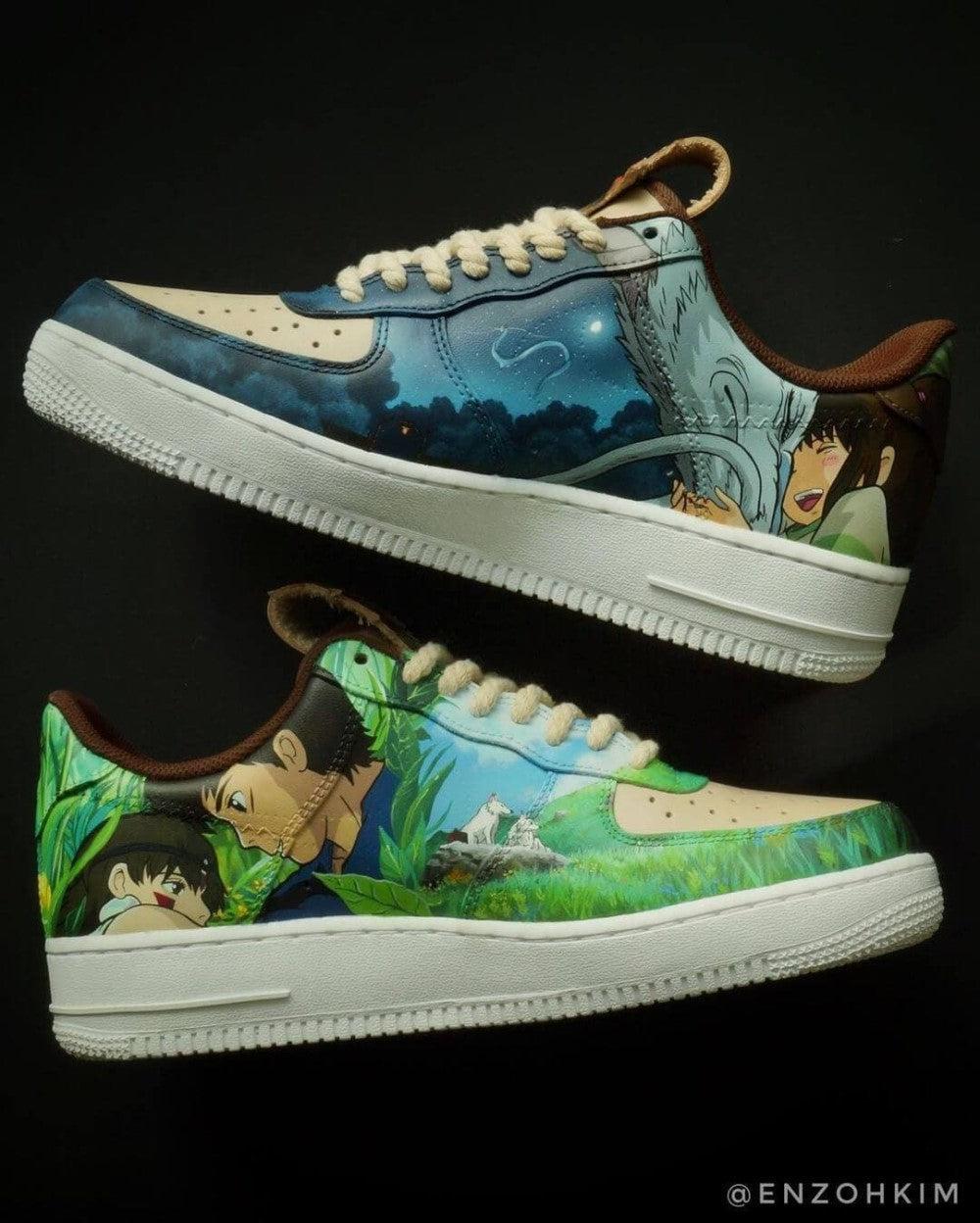 Princess Mononoke And Spirited Away Amine Custom Air Force 1-shecustomize