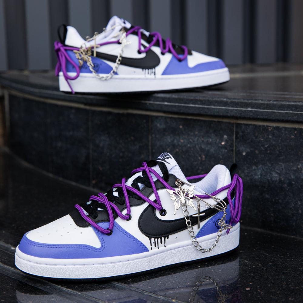 Purple Black NIke Count Custom Shoes Sneakers-shecustomize