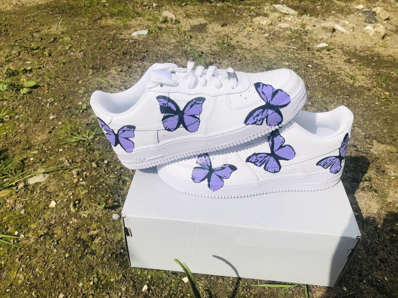 Purple Butterfly Custom Air Force 1-shecustomize