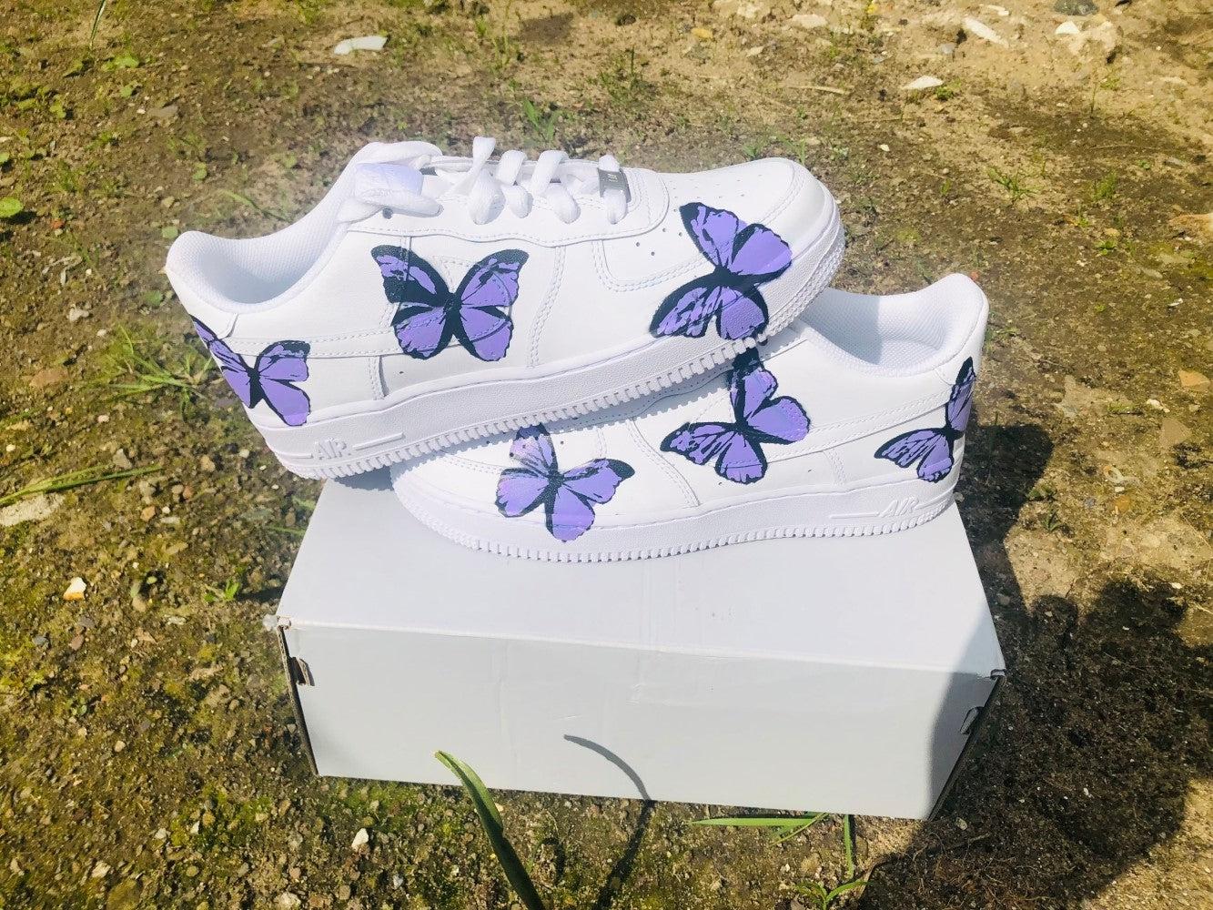 Purple Butterfly Custom Air Force 1-shecustomize