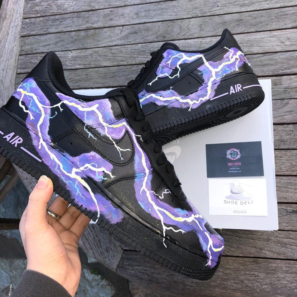 Purple Lightning Custom Air Force 1-shecustomize