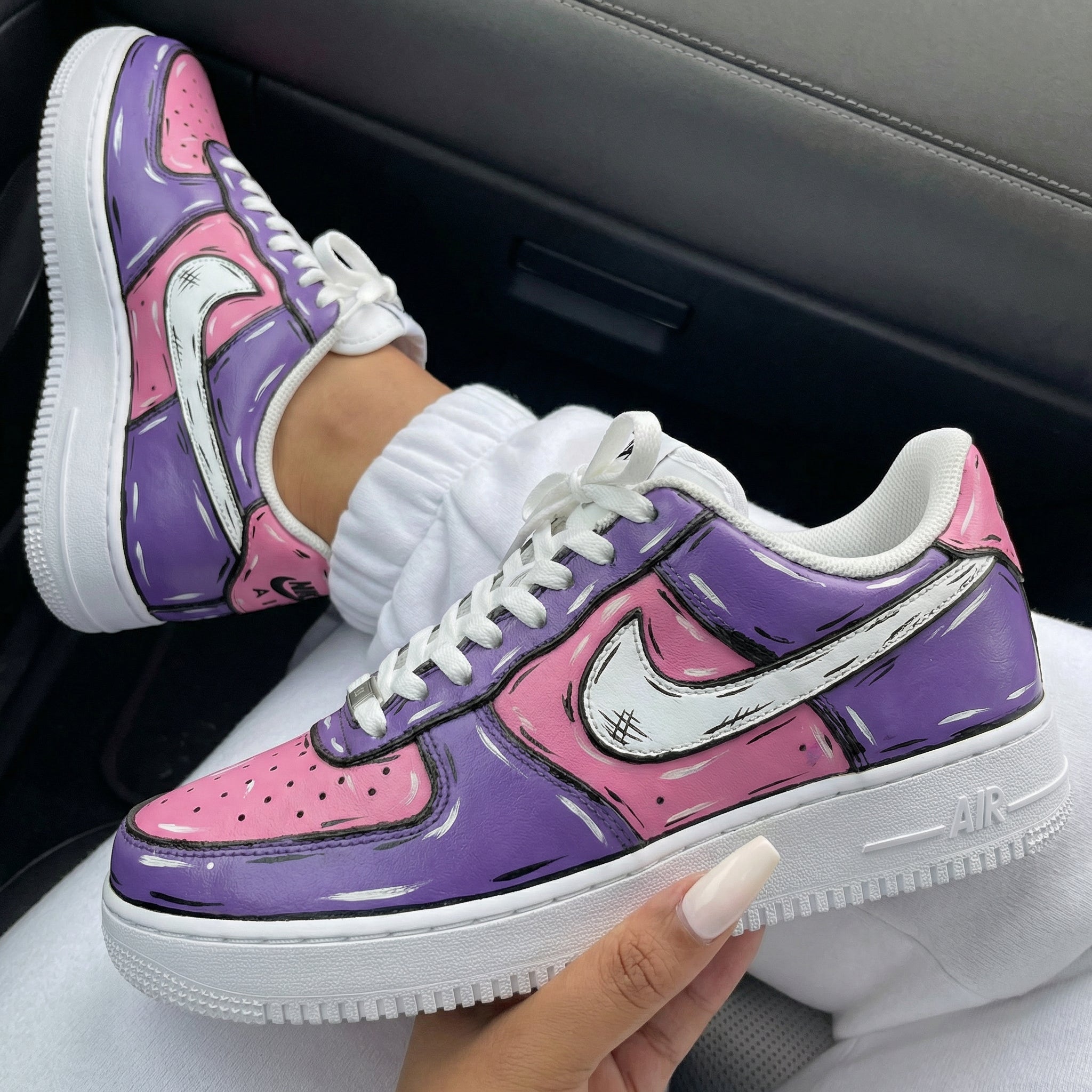 Purple Pink Cartoon Custom Air Force 1-shecustomize