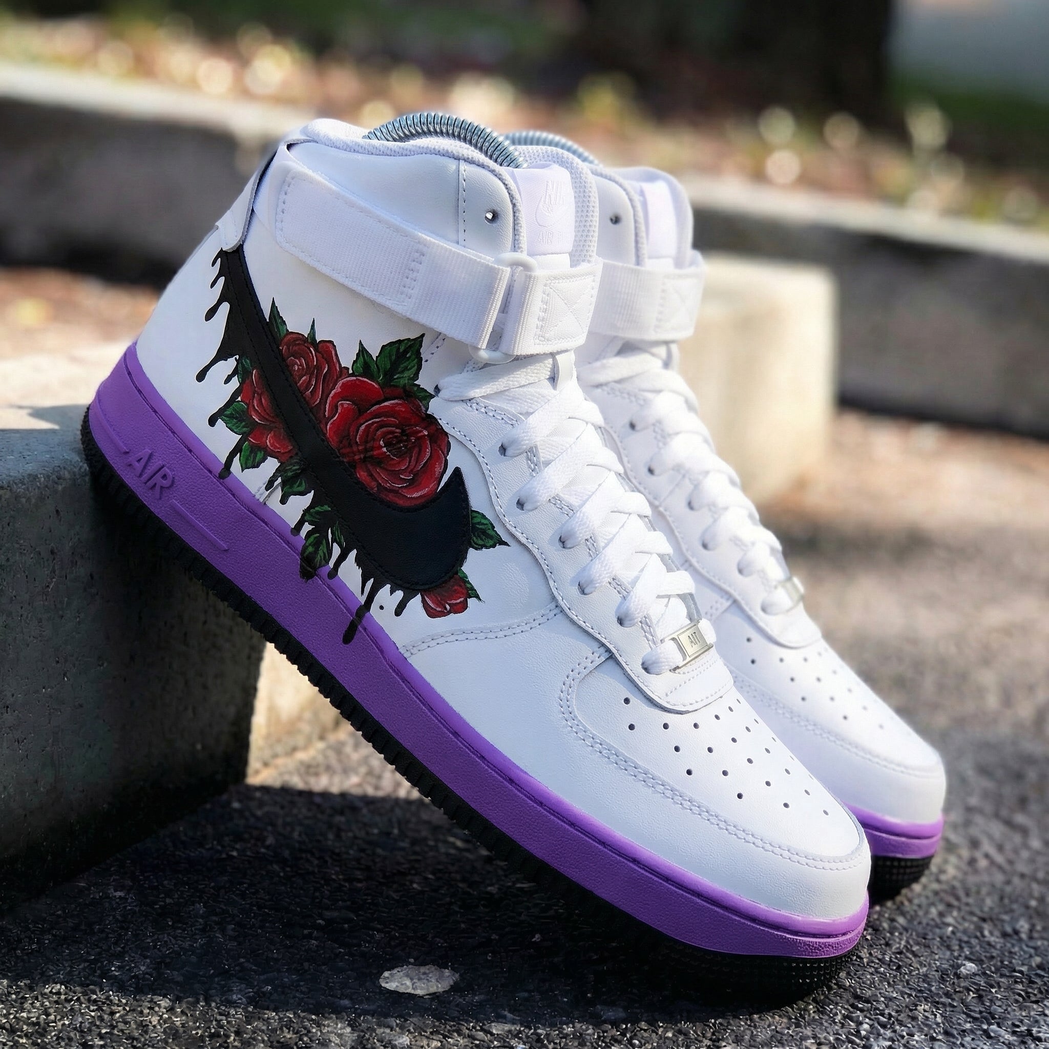 Purple Rose Custom Air Force 1-shecustomize