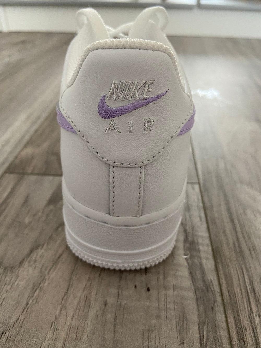 Purple Swoosh Custom Air Force 1-shecustomize